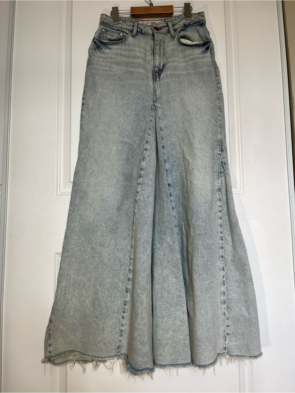 Guess Light Blue High-Rise Flare Jeans